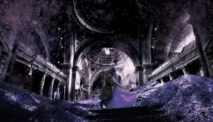 j'ai réalisé une peinture numérique qui représente la belle et la bête qui dansent dans une salle de bal